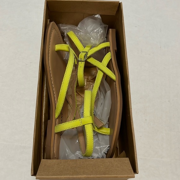 LUCKY BRAND BYLEE LIME LEATHER SANDALS SIZE 7 - Picture 2 of 11